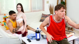 Hazel Moore – Risky Sex With Stepbro in the Room – TittyAttack