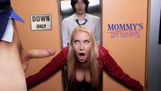 Vanessa Cage – Stuck and Double Teamed in the Elevator – MommysLittleMan