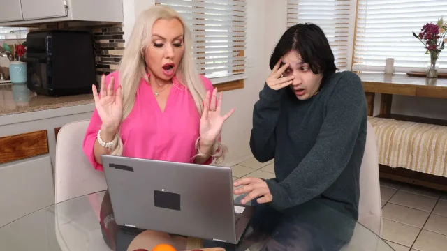 Sexy Milf Anna Kolba fucks and sucks her son’s friend’s stiff cock