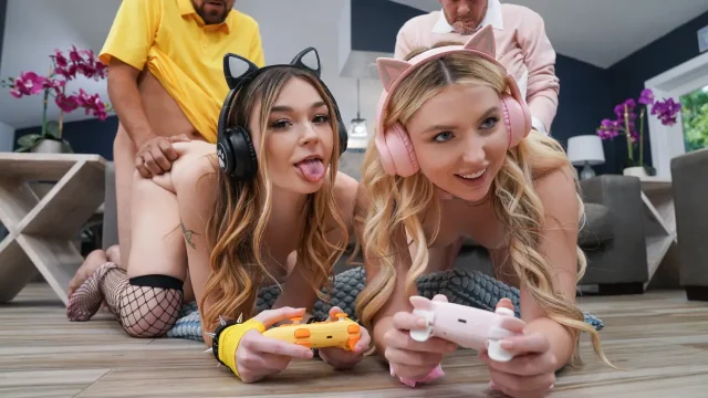 Della Cate, Britt Blair – No More Gaming: Bff’s Share Some Daddy Dick – DaughterSwap