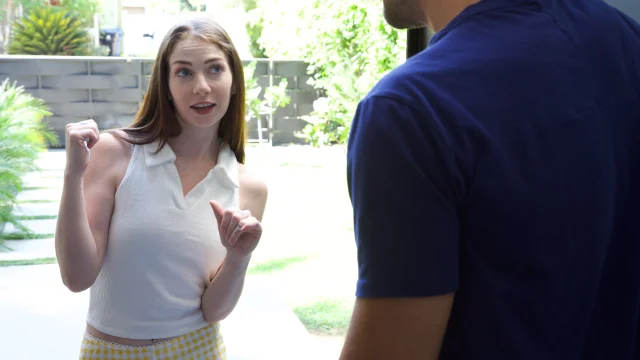 Cute and petite Avery Wilds wants her neighbor to unclog her pipes