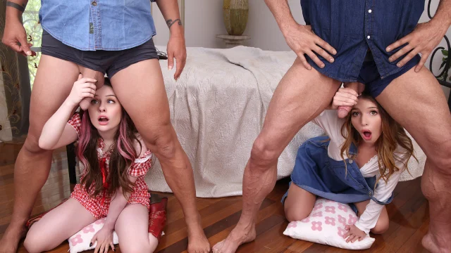 Myra Moans, Haley Spades – Haley and Myra Go to the Milking Farm – DaughterSwap