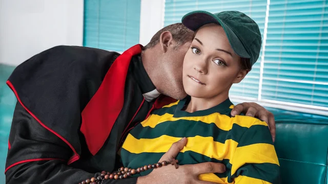 Melia Avelin – Holy Uniform Inspection: She Tried to Hide Her Female Body, But The Priest Knows Best – Tomboyz